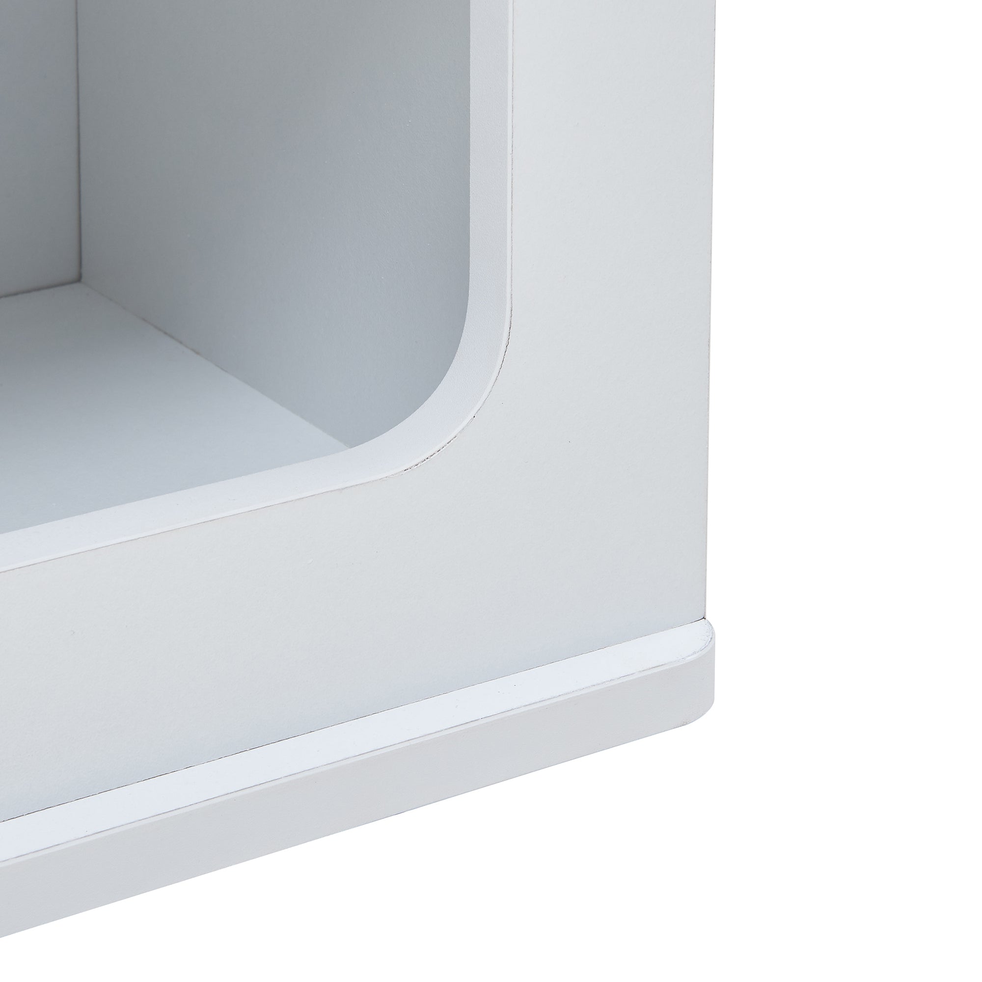 Comodino Trorhun con Ripiano e 2 Vani 48 x 40 x 30 cm - Bianco [en.casa]