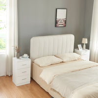 Set di 2 Comodini Aurdal con 3 Cassetti - Bianco Lucido [en.casa]