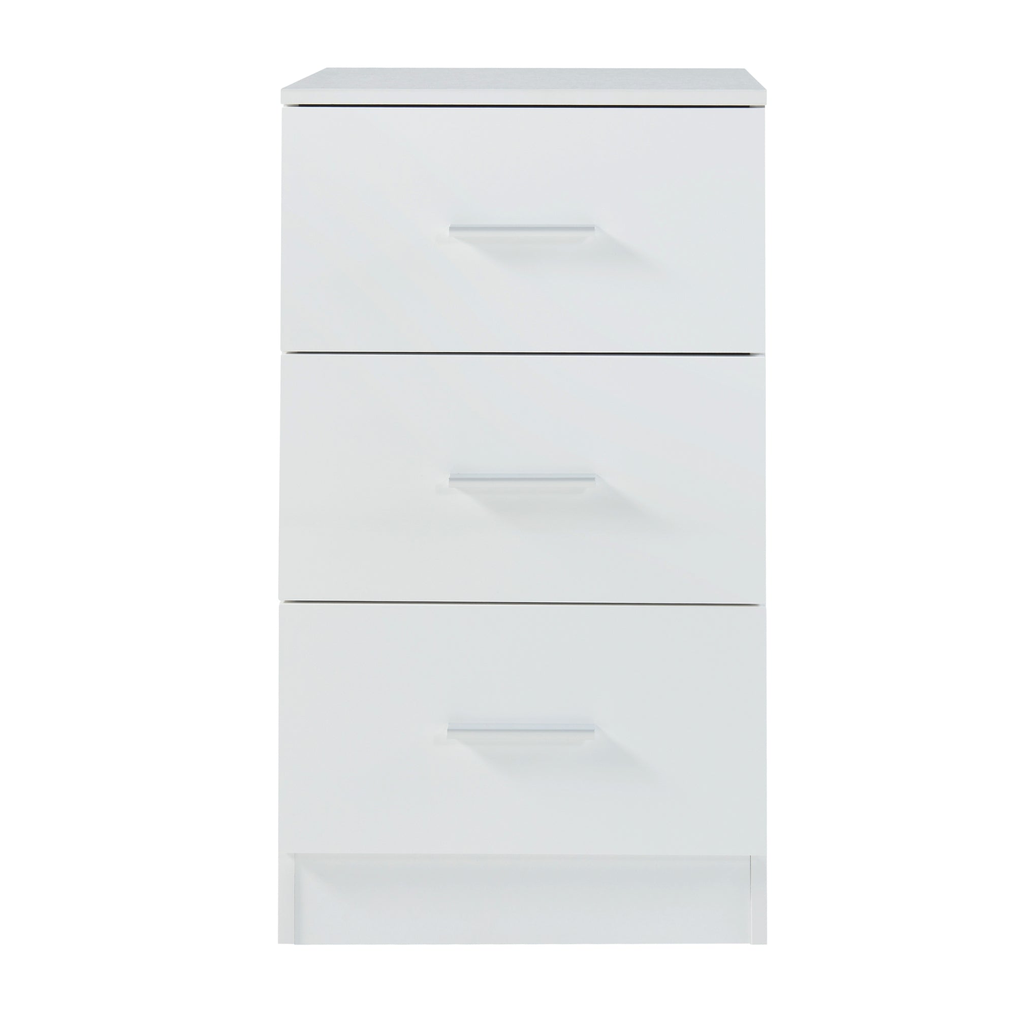 Set di 2 Comodini Aurdal con 3 Cassetti - Bianco Lucido [en.casa]