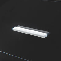 Set di 2 Comodini Aurdal con 3 Cassetti - Nero Lucido [en.casa]