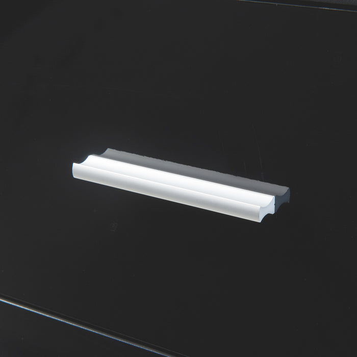 Set di 2 Comodini Aurdal con 3 Cassetti - Nero Lucido [en.casa]