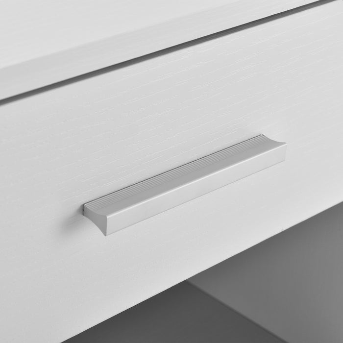 Comodino con Cassetto e Scomparto Aperto 36,5 x 29,5 x 38 cm - Bianco [en.casa]