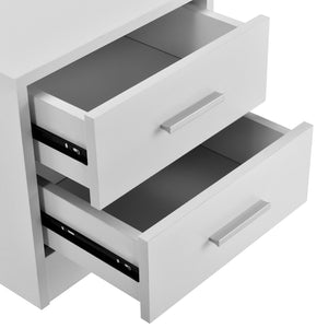 Comodino con 2 Cassetti 38 x 34 x 37 cm - Bianco [en.casa]