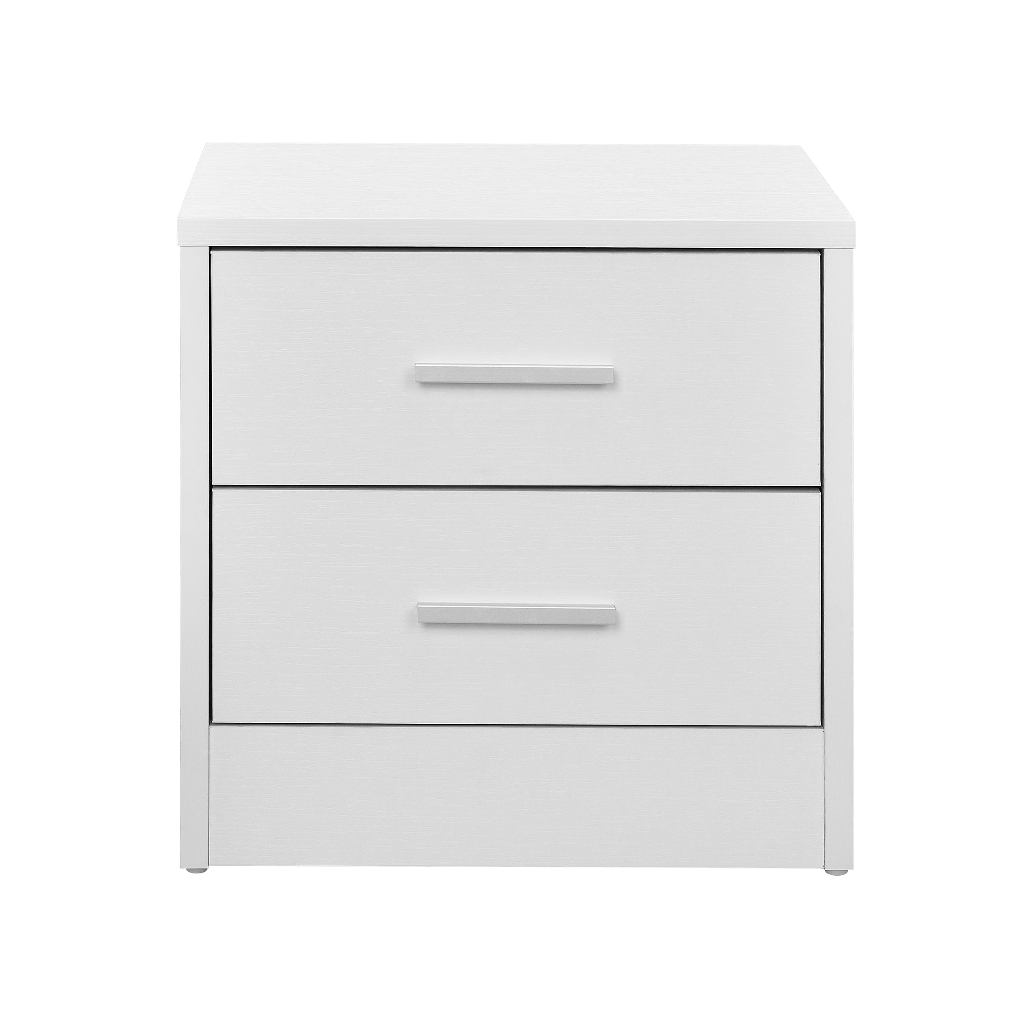 Comodino con 2 Cassetti 38 x 34 x 37 cm - Bianco [en.casa]