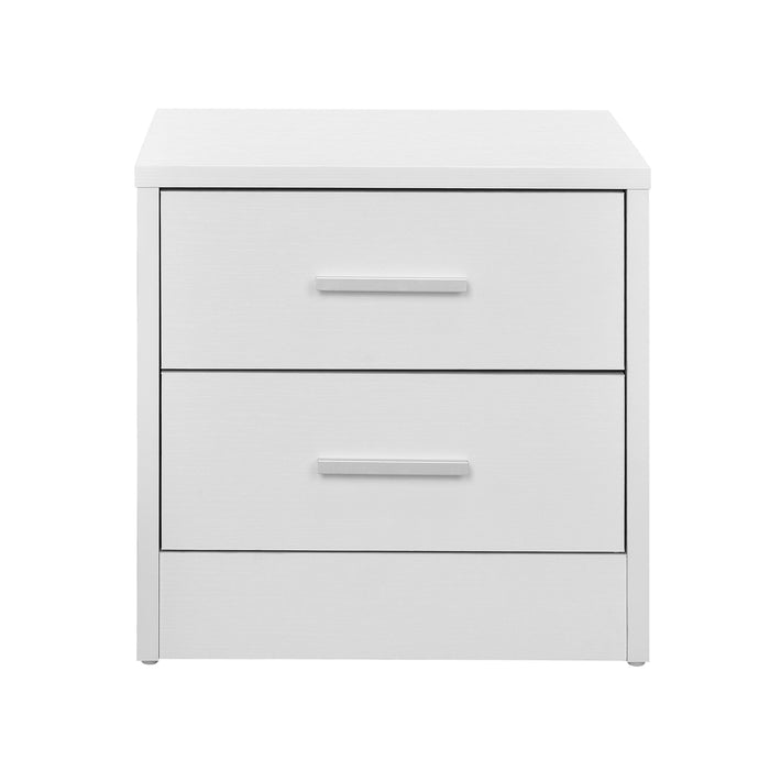 Comodino con 2 Cassetti 38 x 34 x 37 cm - Bianco [en.casa]