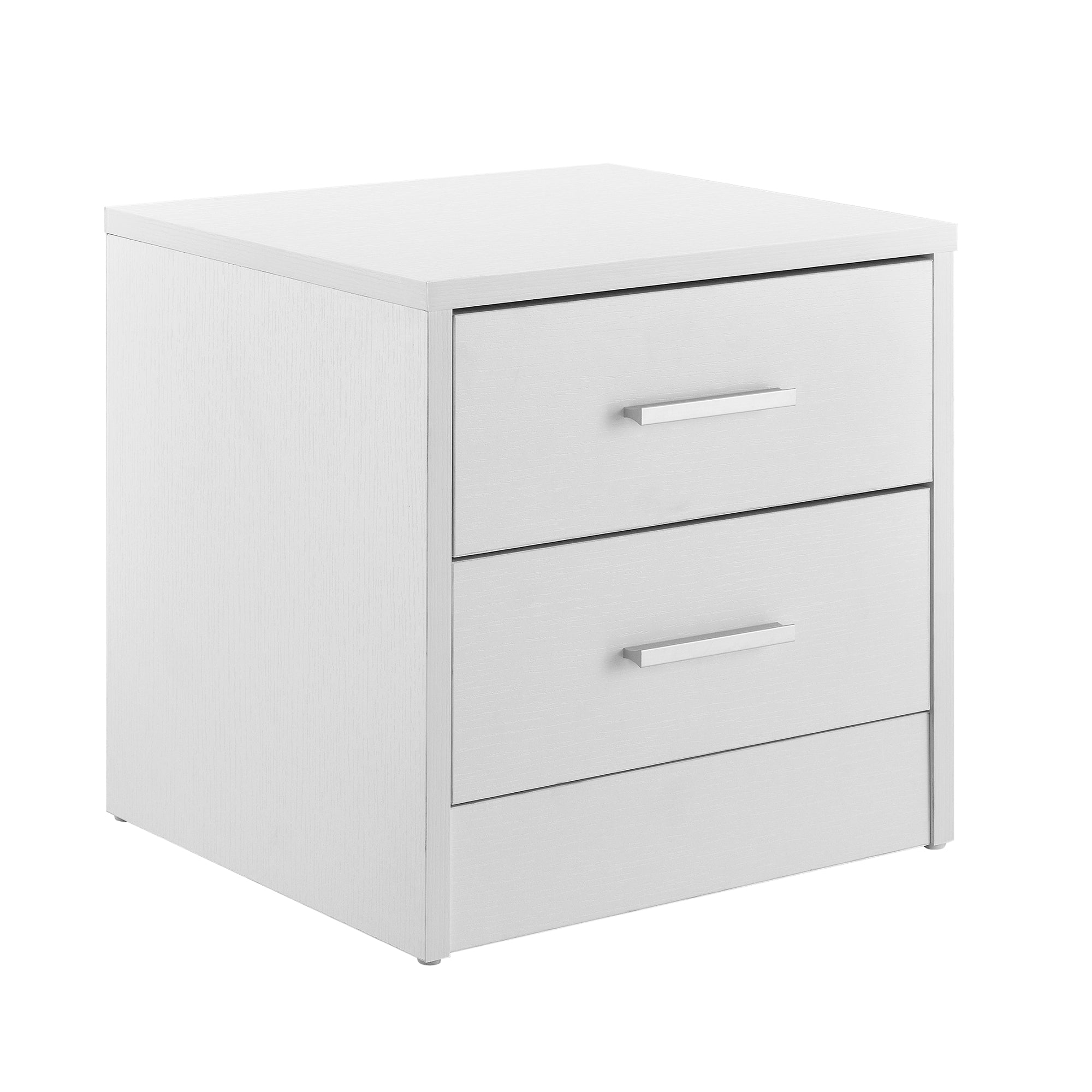 Comodino con 2 Cassetti 38 x 34 x 37 cm - Bianco [en.casa]