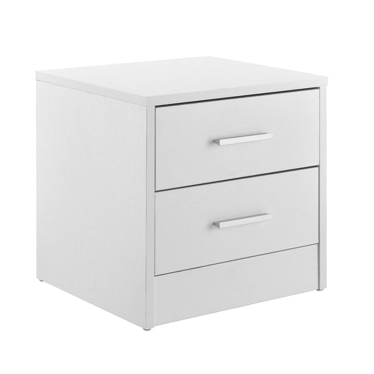 Comodino con 2 Cassetti 38 x 34 x 37 cm - Bianco [en.casa]