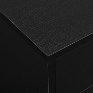 Comodino con 2 Cassetti 38 x 34 x 37 cm - Nero [en.casa]