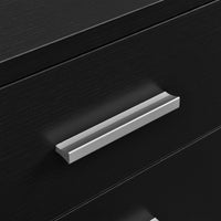 Comodino con 2 Cassetti 38 x 34 x 37 cm - Nero [en.casa]