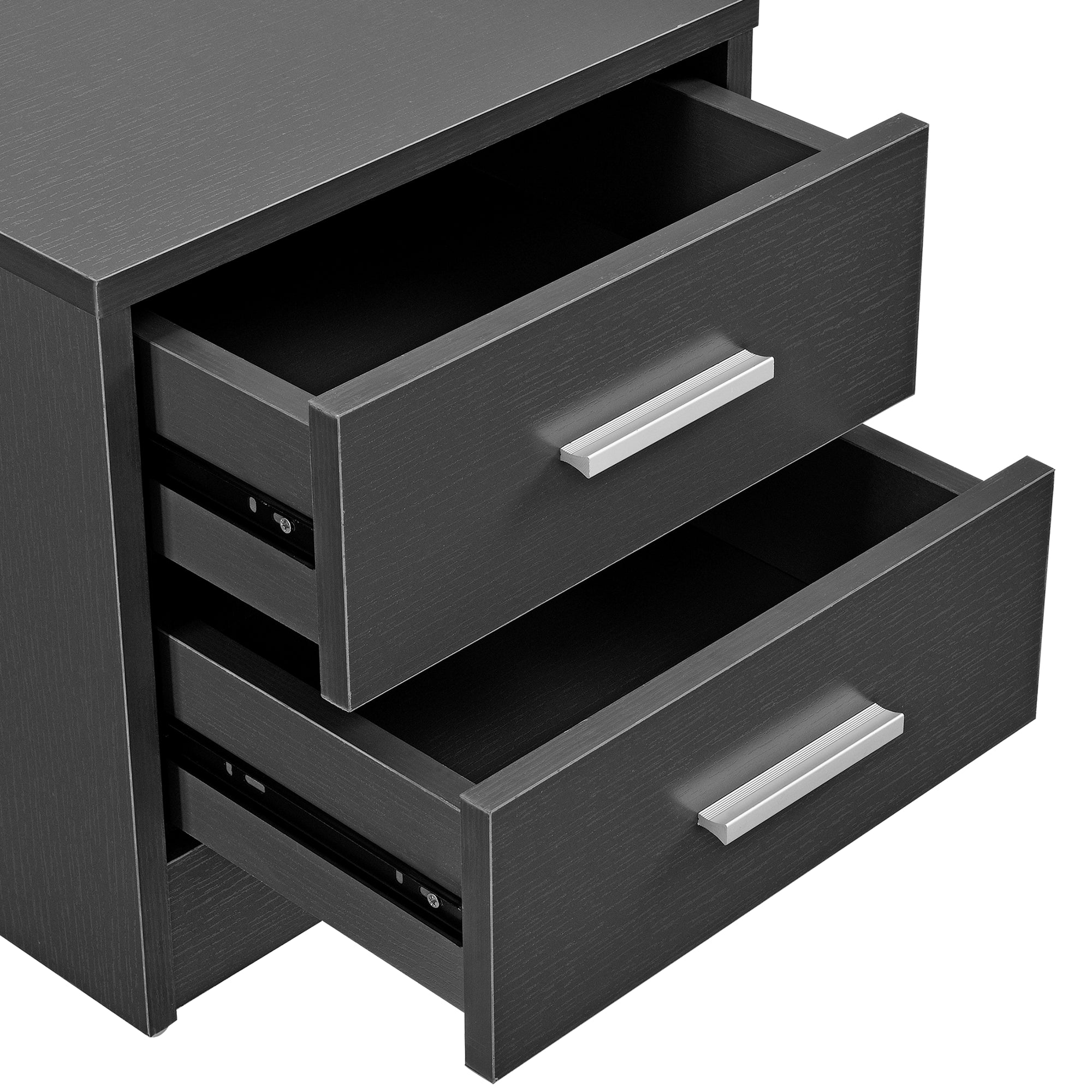 Comodino con 2 Cassetti 38 x 34 x 37 cm - Grigio [en.casa]