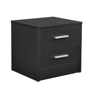 Comodino con 2 Cassetti 38 x 34 x 37 cm - Grigio [en.casa]