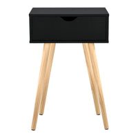 Comodino Tavolino Laterale Sörby con Cassetto - Nero [en.casa]