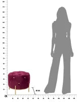 Puff Diamond Glam Bordeaux Cm Ø 45X40