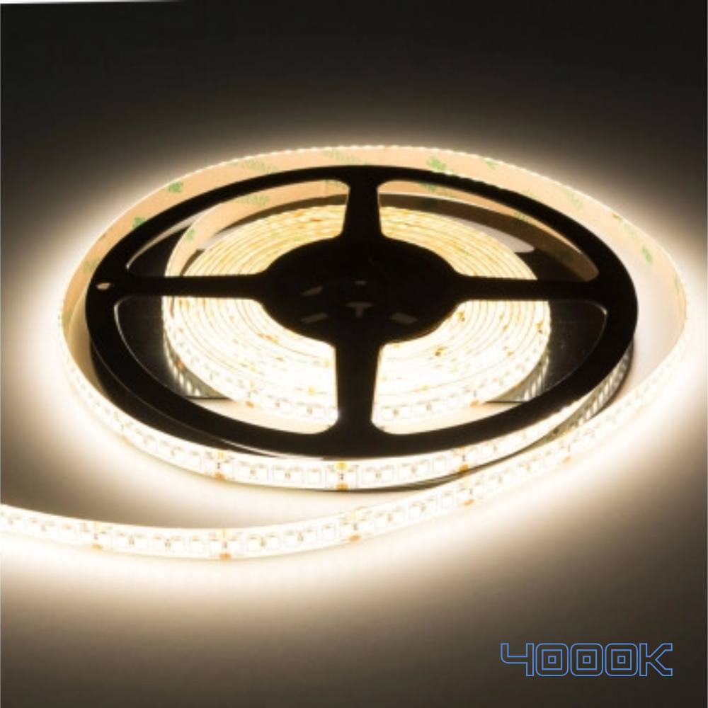 Striscia led optonica 2835 24v ip65 20w impermeabile dimmerabile 5m *** temperatura colore lampada 4000k bianco natur...