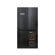 Nevada nnw180-600t-b frigorifero nero da 90cm, con cantinetta 34 bottiglie, 4 porte, 600 litri, 3 temperature, classe energetica e