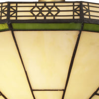 New York 2Lt Semi-Flush - Ottone e vetro colorato