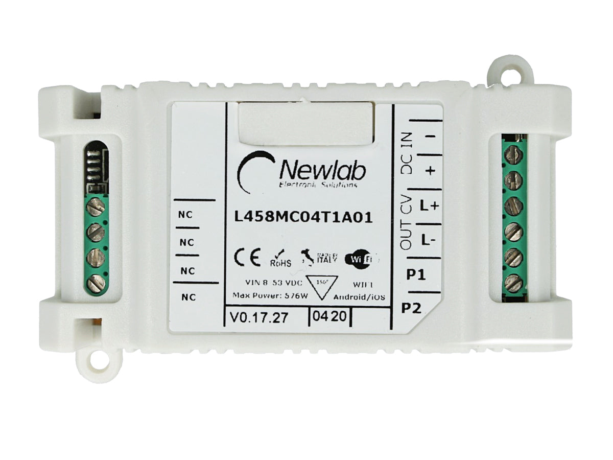 Newlab Led Dimmer PWM In Tensione Pulsante N.O. WiFi 12A 12V 24V 48V Compatibile Alexa Google Home