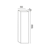 Colonna sospesa wonder pensile da bagno con anta made in italy *** finitura- corda, confezione 1