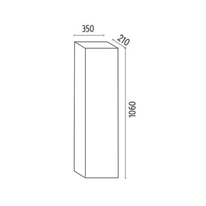 Colonna sospesa wonder pensile da bagno con anta made in italy *** finitura- corda, confezione 1