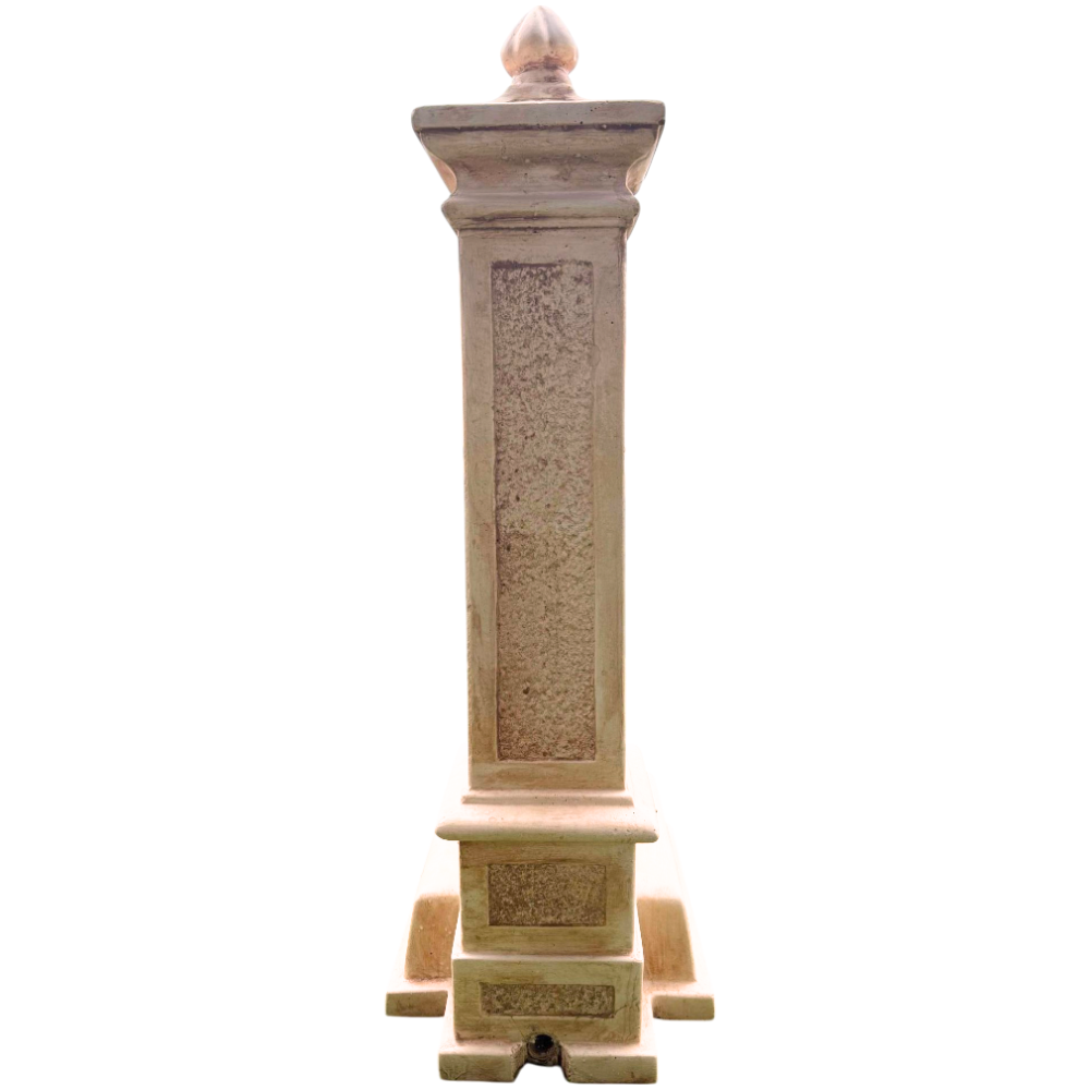 Fontana calcestruzzo cemento senza rubinetto 28x36xh.80cm modello emone esterno