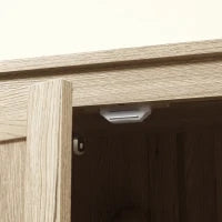 Mobile Cucina a 4 Ante con Mensole Regolabili e Base Rialzata in Legno 80x40x182cm