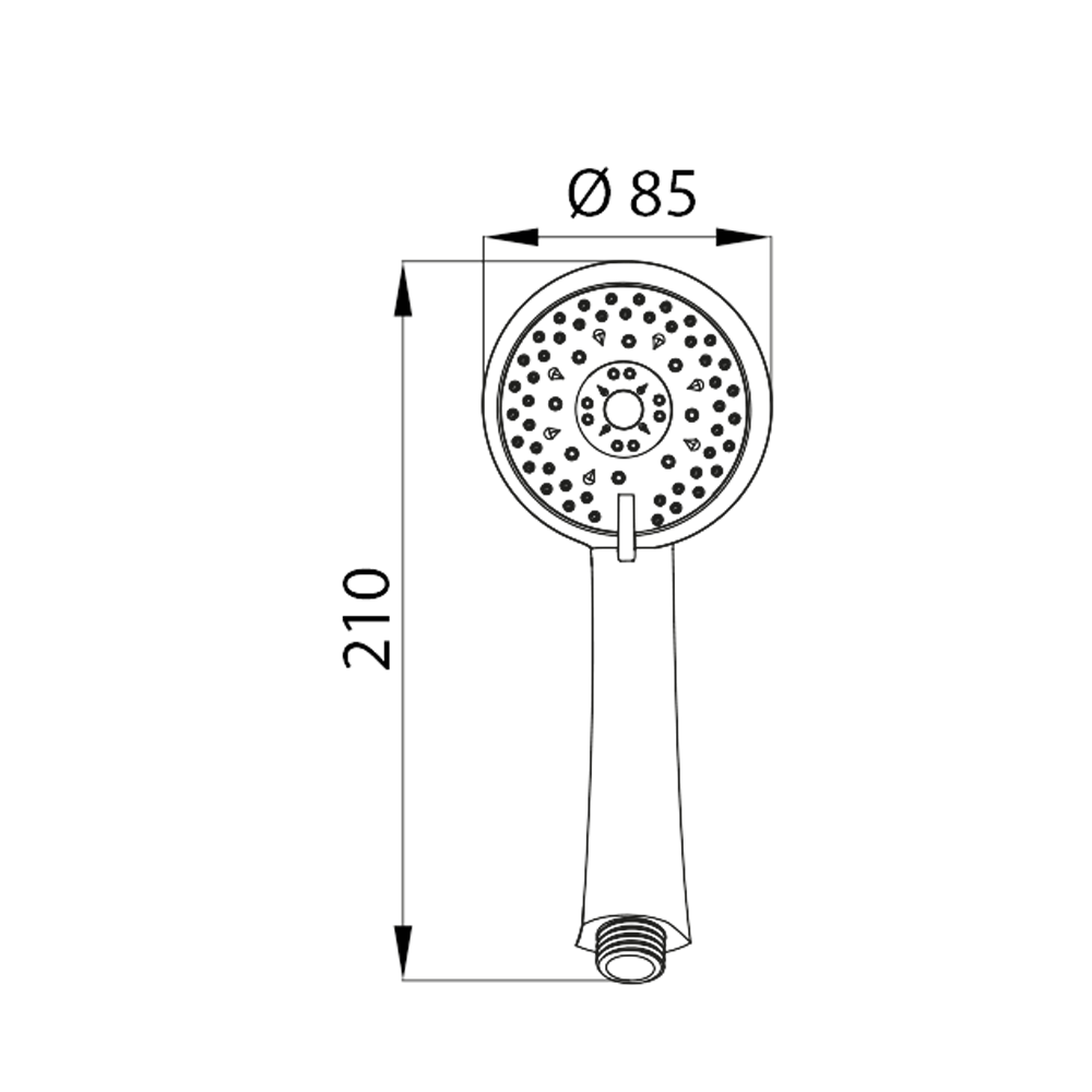 Doccetta samoa 5 getti abs anticalcare cromato