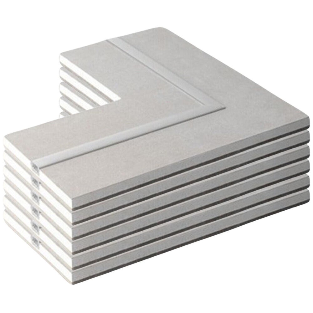 Semilavorato cartongesso fibra alluminio luce led angolo 14,5x29x29 cm 6 pezzi