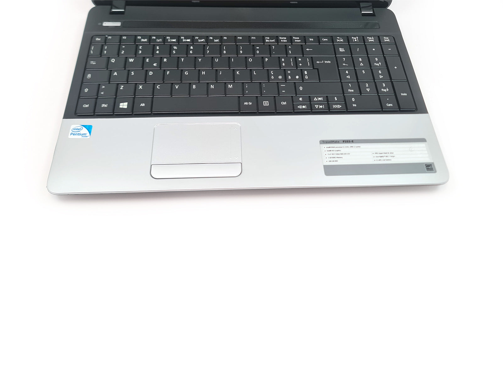 Notebook ACER TRAVELMATE P253-E 15.6" Intel Pentium B960 Ram 4GB DDR3 HDD 500GB HDMI Batteria da Sostituire - Ricondizionato