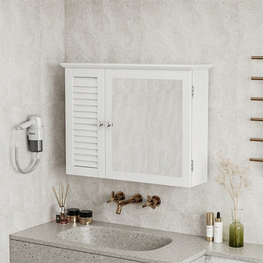 Armadio da bagno, bianco 69x15x49 cm
