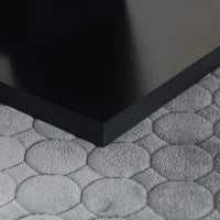 Tavolo da Pranzo per 4-6 persone con Piano Effetto Marmo, 140x80x76cm, Nero