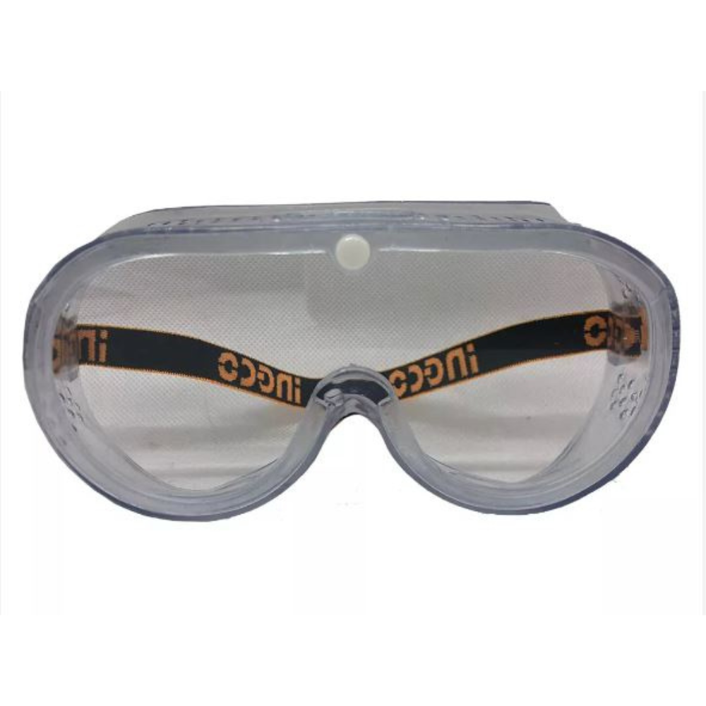 Maschera di protezione antiappannamento lenti con telaio in pvc leggero e flessibile.