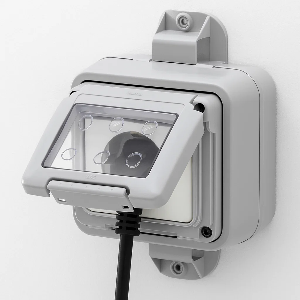 Gewiss 27057 contenitore stagno da palo 3 moduli ip55 grigio chiaro