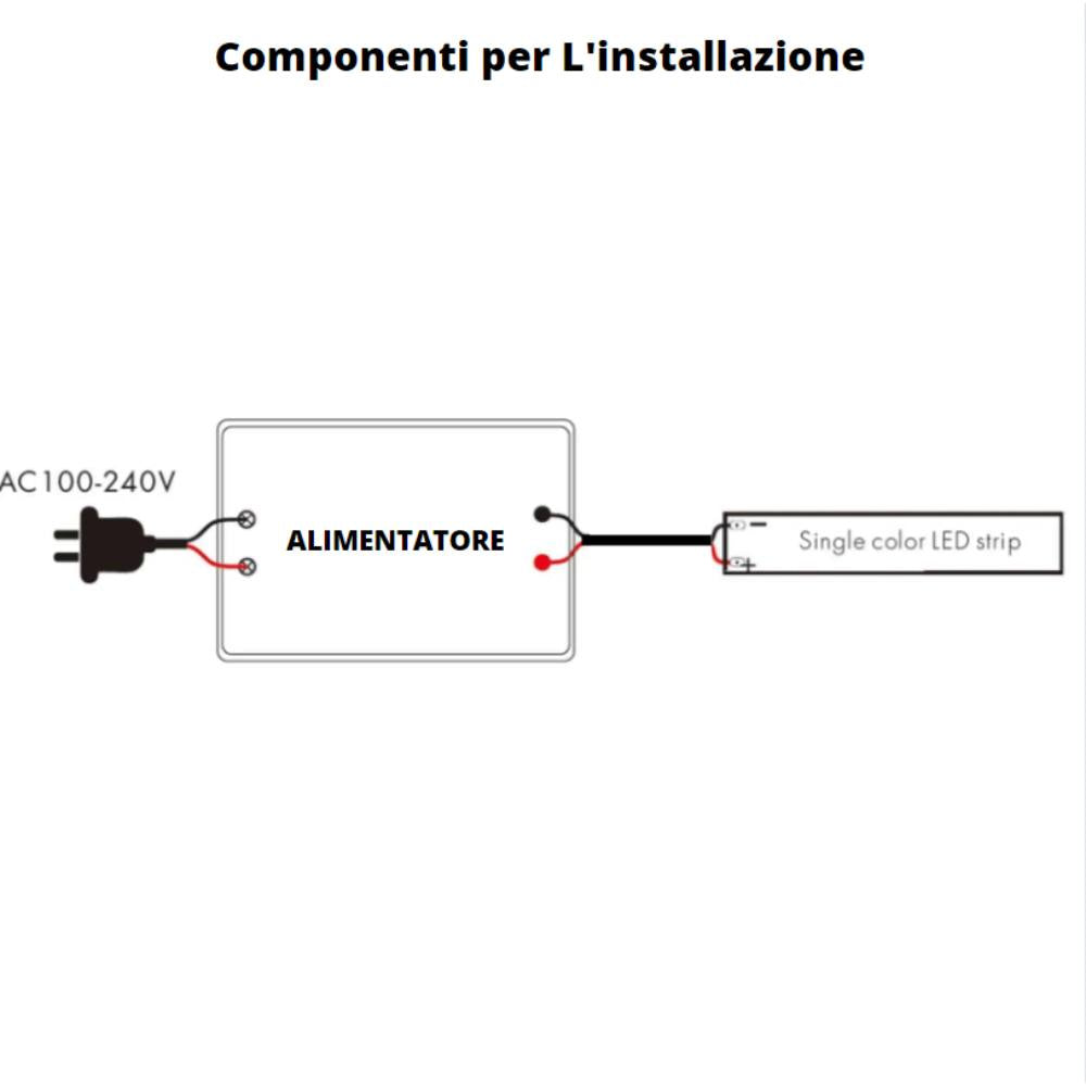 Striscia led optonica 2835 professionale 12v impermeabile ip54 5m dimmerabile *** colore blu, confezione 1