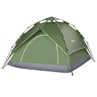 Tenda da campeggio tenda pop up leggera 2-3 pers. - 2 grandi porte - 210 x 210 x 140 cm fibra di vetro poliestere
