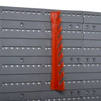 DURHAND 44PZ Contenitore Portautensile Scatole Regolabili e Rimovibile, Montaggio a Muro, PP, Rosso Grigio, 54x22x95cm