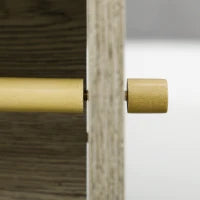 kleankin Mobile Bagno in Truciolato con 2 Ripiani e Armadietto a 2 livelli, 23x18x100cm, Grigio