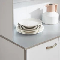 Credenza da Cucina Contemporanea con Molteplici Spazi di Stoccaggio 6 Ante 1 Cassetto, Ampio Piano