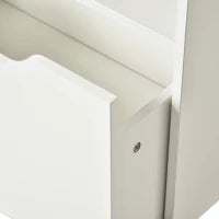 Piccola Libreria per Bambini con Ripiani e Cassetto in MDF, 60x29.9x90cm, Bianco