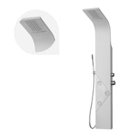 Colonna doccia lexus alluminio bianco 3 getti idro e cascata h150xl20 *** confezione 1