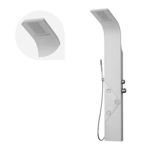 Colonna doccia lexus alluminio bianco 3 getti idro e cascata h150xl20 *** confezione 1