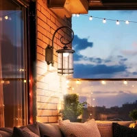 Lampada da Esterno con Pannello Solare, Impermeabile IP44 e Accensione Automatica, Nero