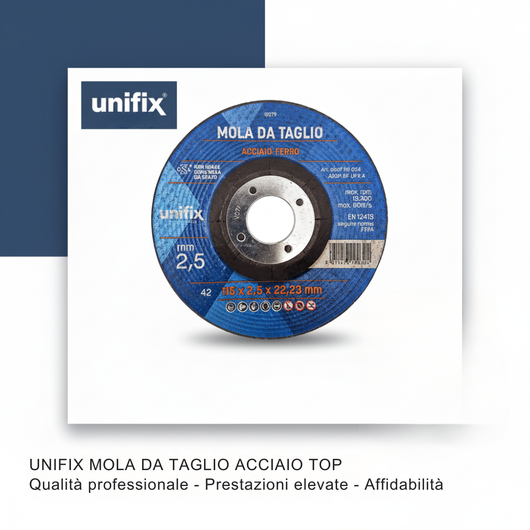 Disco da taglio top per materiali pieni acciaio ferro tubi e profilati *** misura Ø 115 x 2,5 x 22 mm, confezione 1