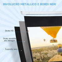 Telo per Proiettore 84" 16:9 Motorizzato con Telecomando, 215x8x140cm, Bianco