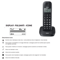 Brondi gala telefono cordless 1880/1900mhz con identificatore di chiamata nero