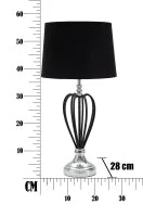 Lampada Da Tavolo Darky Silver Cm Ø 28X56