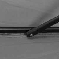 Ombrellone da Giardino 2x2 m a 6 Stecche con Presa d'Aria, in Alluminio, Metallo e Poliestere Grigio Scuro