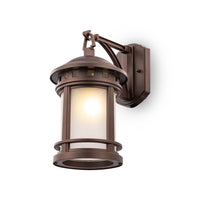 Lampade Da Parete Vintage Da Esterno Alluminio Marrone 1 Luce E27 60W Ip44