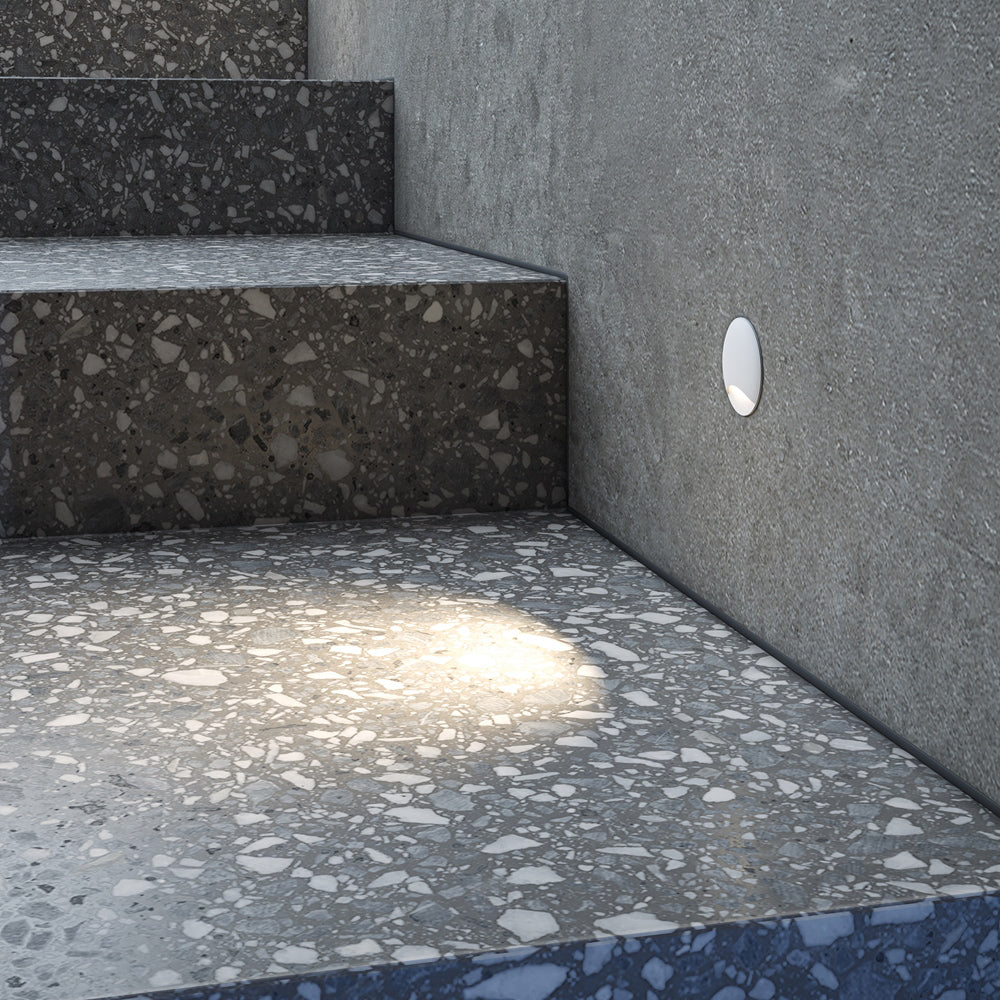 Segnapasso Da Esterno Moderno Biscotti Led Integrato 3W Alluminio Bianco Ip65