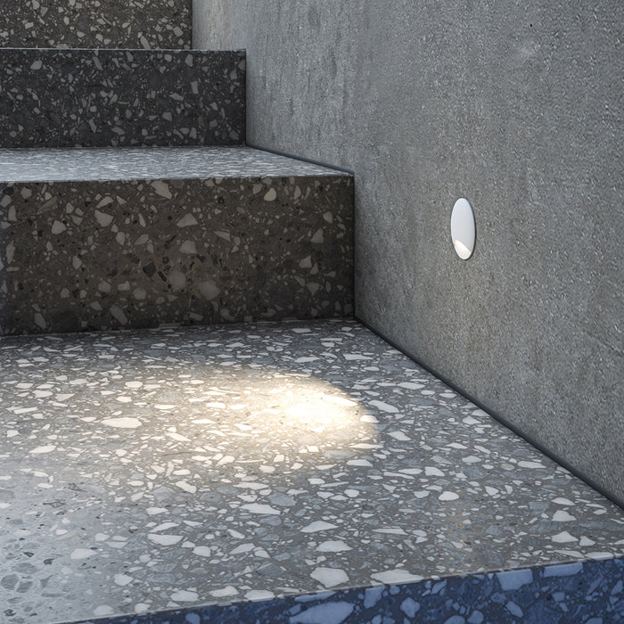 Segnapasso Da Esterno Moderno Biscotti Led Integrato 3W Alluminio Bianco Ip65