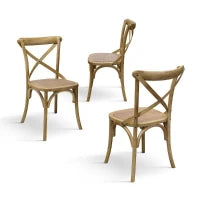 PAZZO DESIGN Sedia Oscar Finitura Naturale set da 4 sedie